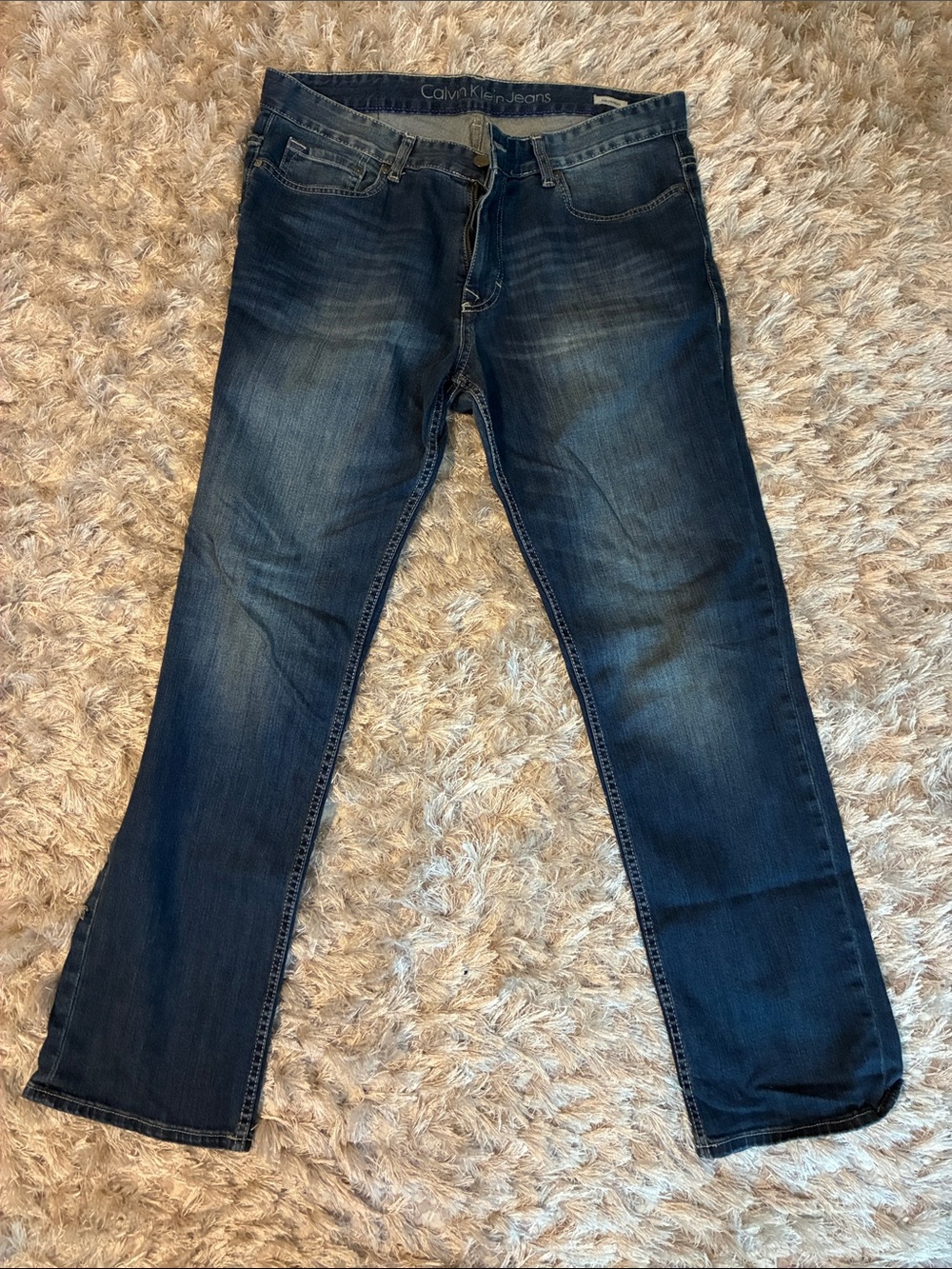 Calvin Klein Jeans Men's Indigo Straight-Leg Denim